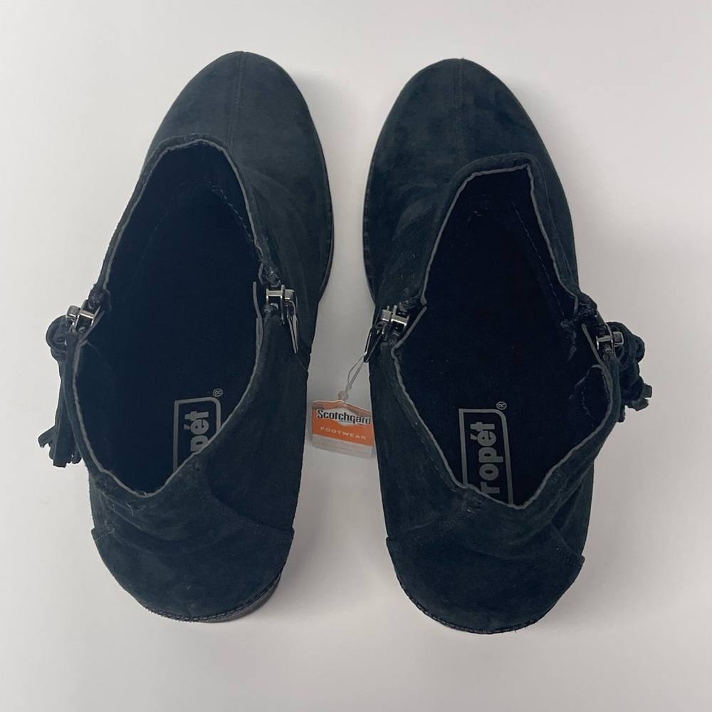 Propet Rebel Black Suede Tassel Double Zip Ankle Boots Womens Size 7 NEW w/o Box - Picture 9 of 10